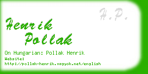 henrik pollak business card